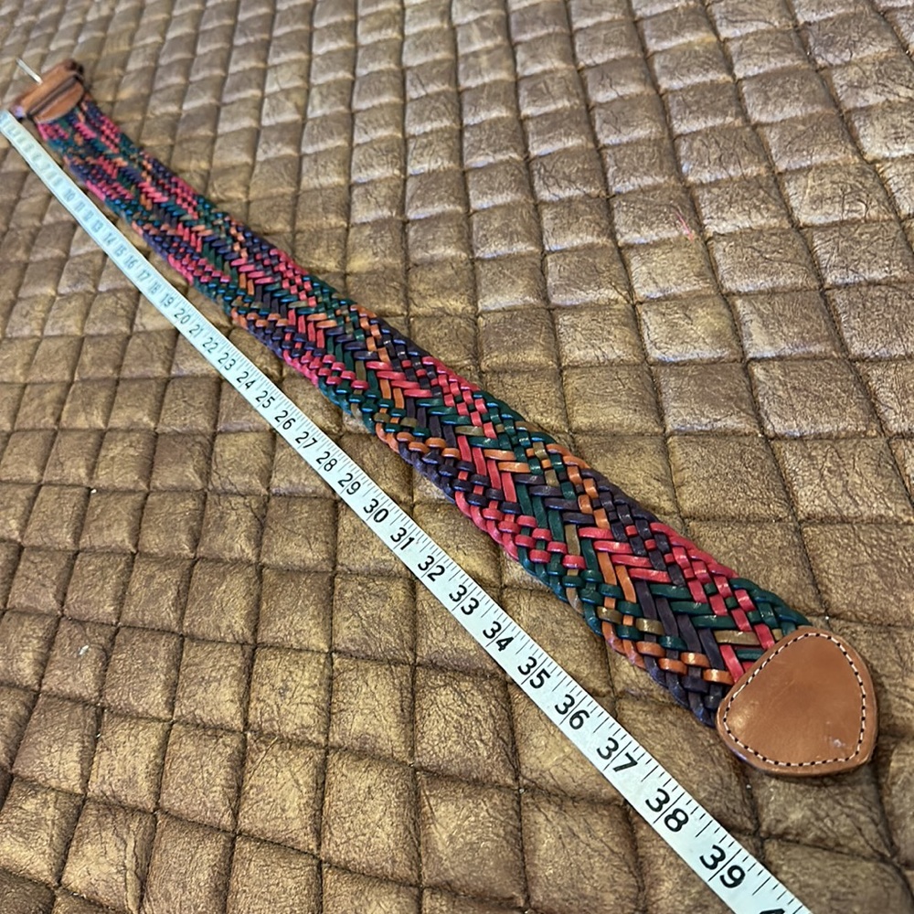 Guatemalan woven leather belt - Picture 4 of 9